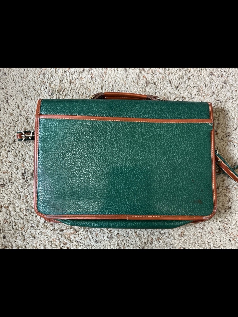 Dooney & Bourke Pebble Collection Emerald Green Leather -Business Bag - Picture 6 of 8